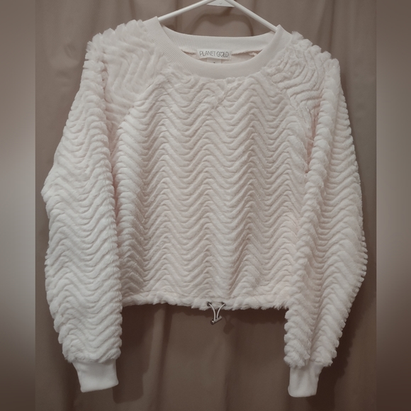 Planet Gold Tops - Planet Gold Faux Fur Top Size S